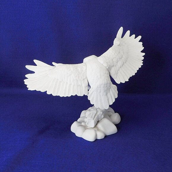 Night Sentinel Figurine Snowy Owl on Branch Jonathan Bronson Franklin Porcelain - Picture 5 of 12